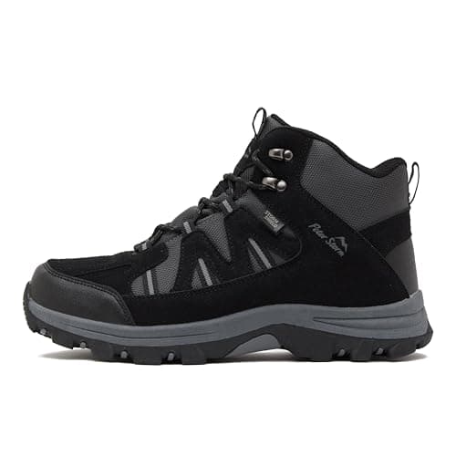 Image of Peter Storm Men's Buxton Mid Walking Boot with High Traction Rubber Sole & Speed Lacing, Waterproof, Breathable, Lightweight, Durable (Black, UK Footwear Size System, Adult, Men, Numeric, Medium, 9)