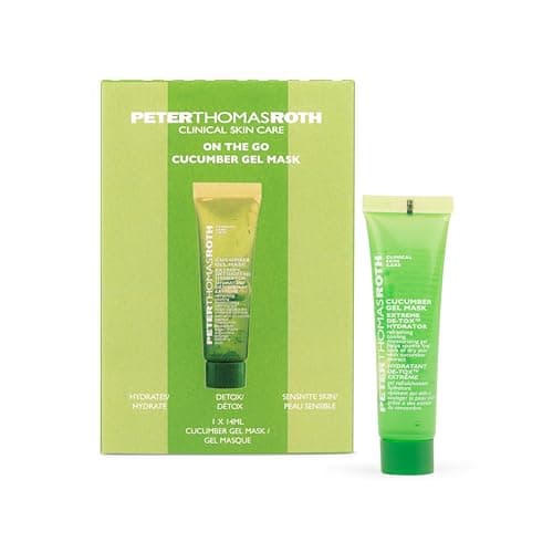 Image of Peter Thomas Roth – On The Go Set Cucumber Gel Mask 14 ml – Soothing, Calming & Hydrating Face Mask with Cucumber & Aloe – For Refreshed, Balanced & Revitalized Skin – Travel Size