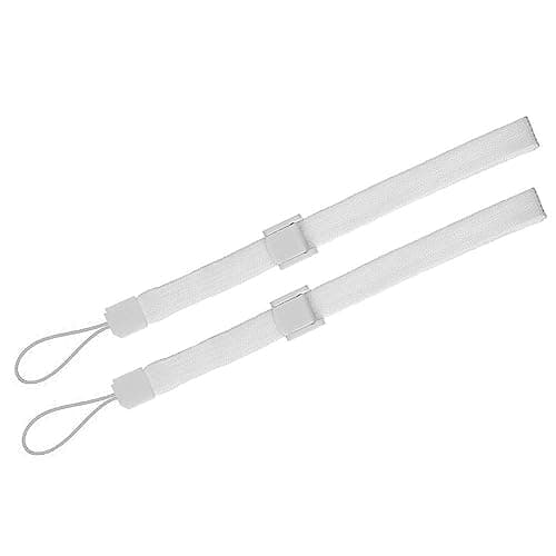Image of 2x Adjustable Hand Wrist Strap with Buckle Clasp, Compatible with Nintendo Wii & Wii U Remote Controller, PSP, PS Vita, Nintendo Switch, Camera (White)