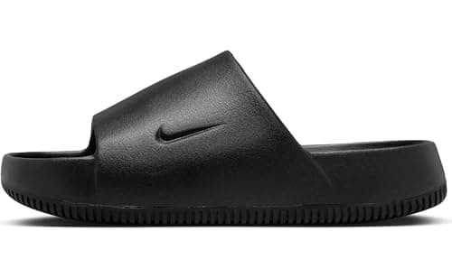 Image of Nike Women's Calm Slides, Black/Black, 5.5