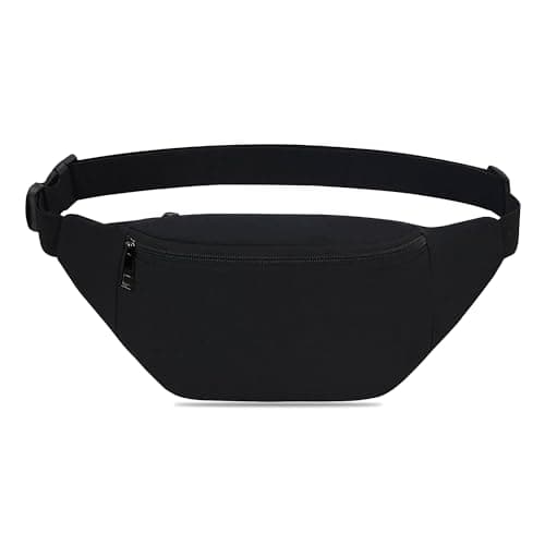Image of G4GADGET Waist Bag Bum Bag | Adjustable 120cm Belt | Lightweight Fanny Pack for Men & Women | Travel, Running, Festival & Holiday Money Belt with 2 Zipped Pockets