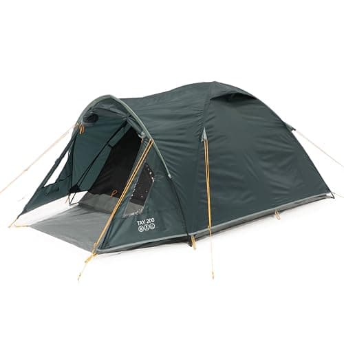 Image of Vango Tay Tent with Porch and Darkened Bedroom, Compact, Lightweight, Dome, Easy to Pitch, Backpacking, Festivals, Wild Camping, Hiking, 3000mm HH (Deep Blue, 200 (2 Person))