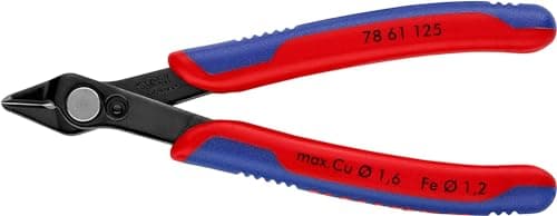 Image of KNIPEX Electronic Super Knips Electronics Diagonal Cutter, 125mm, Soft Wire (Copper) to 1.6 mm, Medium Hard Wire to 1.2mm, 78 61 125