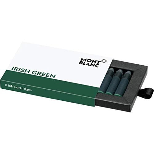 Image of Montblanc Ink Cartridges Irish Green 106274 – Refill Ink in Green for Fountain Pens – High Quality and Quick-Drying – 8 Cartridges