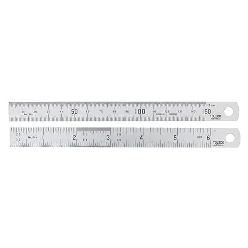 Image of Toledo Stainless Steel Rule 150mm/6in 150B6 150B6