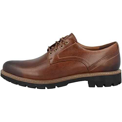 Image of Clarks Men's Batcombe Hall Derbys, Brown Dark Tan Lea, 8 UK
