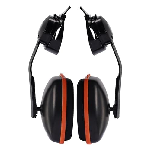Image of Helmet Mounted Ear Defenders, EN 352-3 Certified, 30dB SNR Hearing Protection, Clip-On Safety Helmet Ear Muffs, Adjustable ABS Cups for Construction & Industrial Use