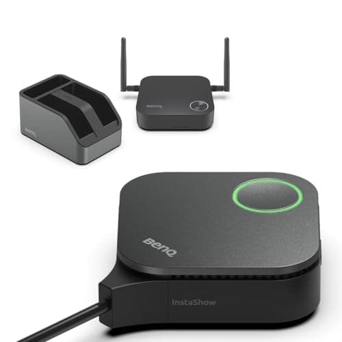 Image of BenQ InstaShow WDC15, 4K UHD Wireless Presentation System with USB-C & HDMI Button, No App Required, USB Touchscreen Control,128-bit Encryption and CVSS 4.0 Certification for Secure presentations