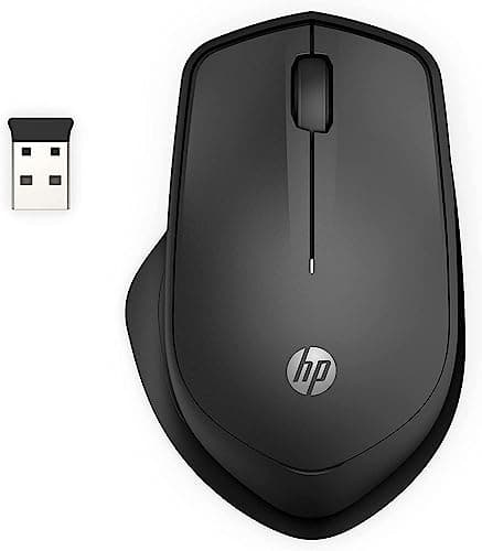Image of HP 280 Silent PC Wireless Mouse Blue Optical Technology | 1600 DPI to track precisely on any surface | 90% noise reduction | Comfortable & Ergonomic Design | USB A Dongle Included | Black