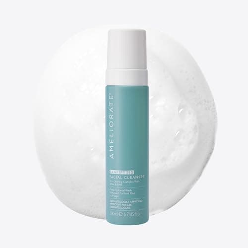 Image of AMELIORATE Clarifying Facial Cleanser 200ml for Blemish-Prone Skin | Face Wash with Lactic Acid & Willow Bark to Unclog Pores & Smooth Texture | Gentle, Non-Drying | UK Dermatologist Approved