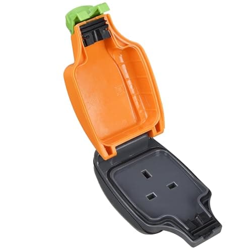 Image of Masterplug Rewireable Weatherproof Outdoor Inline Socket, 13 Amp, 17 x 6.5 cm, Orange