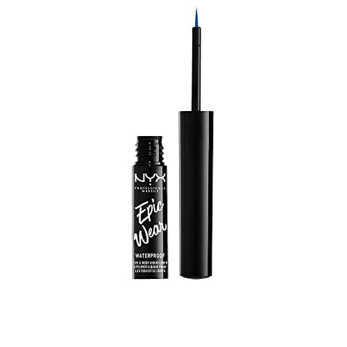 Image of NYX Professional Makeup Epic Wear Semi-Permanent Liquid Liner with 72H Staying Power, Longwearing, Waterproof, Eye Liner and Body Art, Matte Finish, Colour: Sapphire