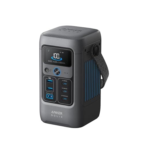 Image of Anker SOLIX C200 DC Power Bank Station, 192Wh Portable Power Station, LiFePO4 Battery, 200W Solar Generator, for Outdoor Camping, Traveling, and Emergencies (No Wall Adapter Included)