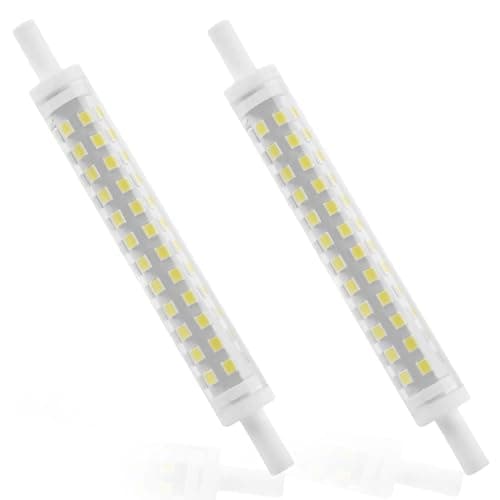 Image of 2PC R7S LED Bulb Dimmable 118mm 9W 6500k J118 Cool White Replacement Linear Light Halogen Lamp Equivalent Energy Saving Reflector Floodlight Security for Ceiling Uplighter Reading Lamp [Energy Class A