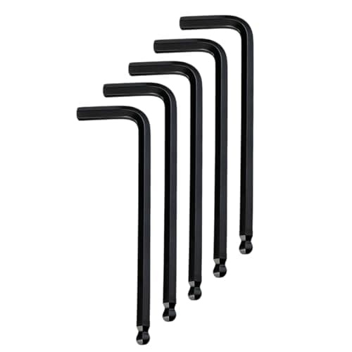 Image of Kesiku 5PC Metric Allen Key Set, 2.5mm Ball End Small Alan Hex Key L-Shape Hexagon Wrenches Chrome Vanadium Steel Repairing Tool for Home Maintenance DIY