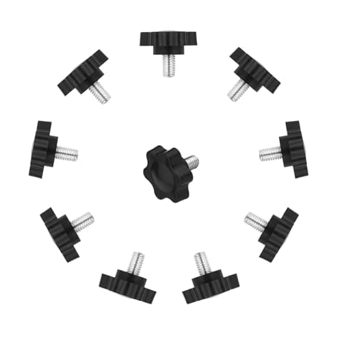 Image of JJWNMLL 10pcs Clamping Screw Knob M6*10mm Star Handle Knob Grip Thumb Screw Head Knobs Nut Screws Tightening Thread for Machine Tools, Mechanical Equipment, Electronic Equipment Head diameter 25mm