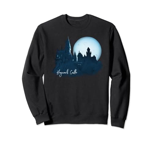 Image of Harry Potter Moon Hogwarts Castle Painted Sweatshirt