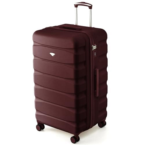 Image of Flight Knight 80cm Trunk Suitcase - Hard Shell ABS Checked Luggage for Long-Haul Travel with Large Capacity Interior, Spinner Wheels and TSA Lock - Approved for Most UK Airlines