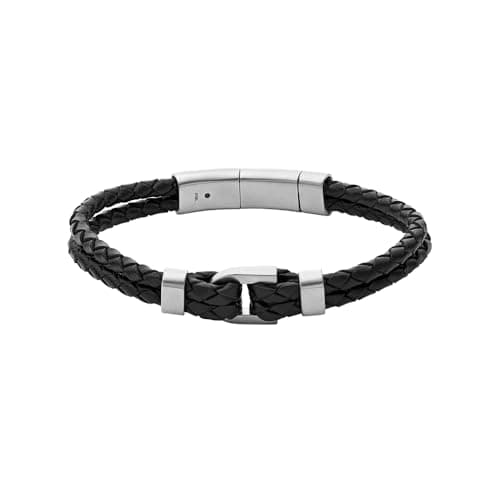Image of Fossil Bracelet for Men Heritage, Inner Length: 180~195mm Silver Stainless Steel Bracelet, JF04202040