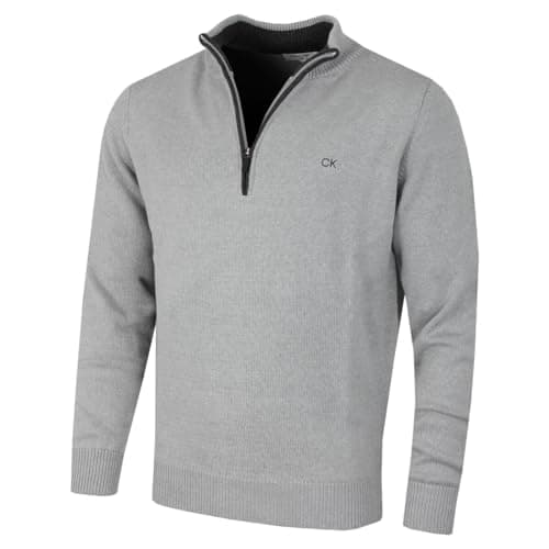 Image of Calvin Klein Mens Cotton Sweater - Silver - L
