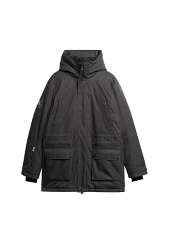 Image of Superdry Men's Padded City Tweed Parka, Grey Herringbone, L