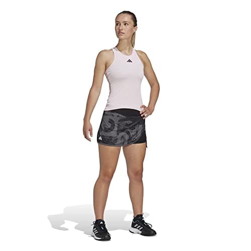 Image of adidas Club Tennis Graphic Skirt, Grey/Black/Carbon, Medium