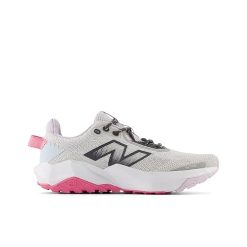 Image of New Balance Dynasoft Unisex Kids' Nitrel V6 Lace Up Shoe, Grey Matter Real Pink Quarry Blue, 2.5 UK Child