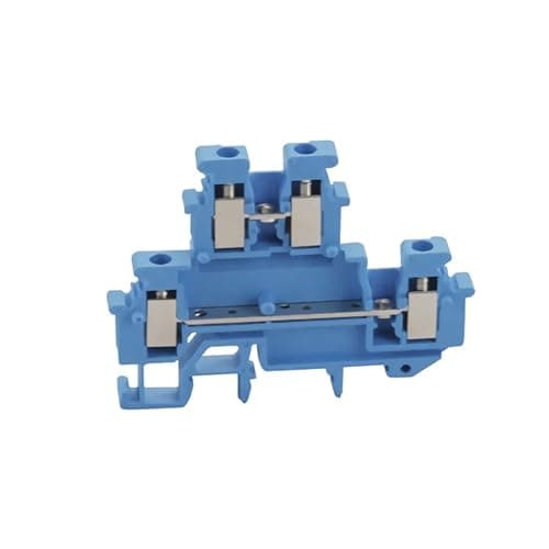 Image of 50Pcs MBKKB-2.5 Din Rail Terminal Block Double Layer 24-12AWG 2.5mm Screw Connection Contact Electrical Wire Conductors MBKKB2.5(Blue)