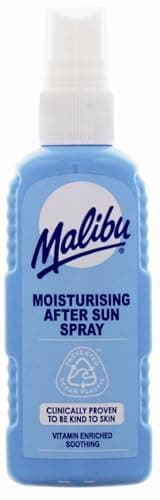 Image of Malibu Sun After Sun Care Moisturising Vitamin Enriched Spray, Cooling & Soothing After Sun with Aloe Vera, Vitamin E & Allantoin, Hydrating Moisturiser for Sun-Exposed Skin, 100ml