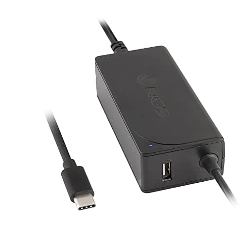 Image of NGS W-65W Type C Universal Charger, USB-C Charger, Laptop and Device Charger with USB-C Ports, Quick and Safe Charge, Ideal for Travel, 65W Power, 2A USB Output, Black