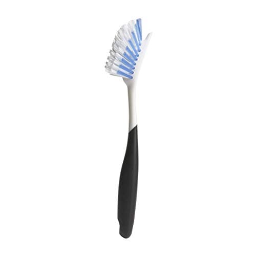 Image of OXO Good Grips Dish Brush with Built-in Scraper – Safe for Non-Stick Cookware – Comfortable Non-Slip Handle – Sturdy Nylon Bristles – Kitchen Cleaning Tool – Dishwasher Safe