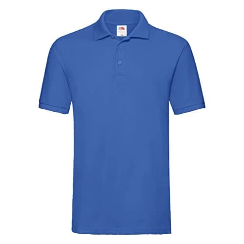 Image of Fruit of the Loom Men's Premium Short Sleeve Polo Shirt, Royal, Large