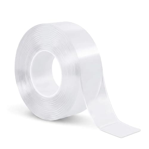 Image of Double Sided Tape Heavy Duty Waterproof,Removable Reusable Multipurpose Clear Adhesive Extra Strong for Carpet Mats/Photos Frames/Craft Wall Mounting (5m*2cm*2mm)