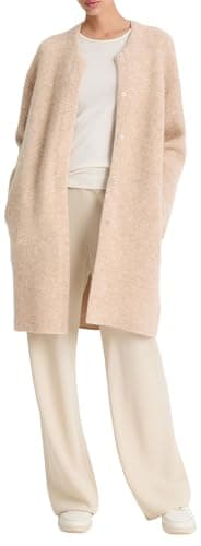 Image of Vince Women's Textured Soft Sculpt Car Coat, H Wheat Cream, XL