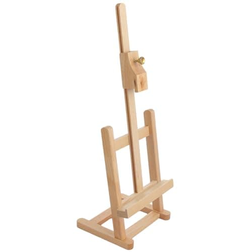 Image of ASelected H-Frame Easel,Easels Wooden 43cm H Basic Tabletop Adjustable Tabletop Art Display H Frame Easel Adjustable Canvas Mini Easel Stand for Painting Sketchingdisplay Exhibitionkids Arts Crafts