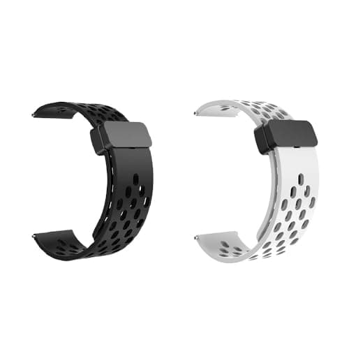 Image of Pack of 2 Wristbands Compatible with Polar Ignite 3 Wristbands, Sports Waterproof Replacement Strap Silicone 20 mm Watch Strap for Polar Ignite 3 Smartwatch