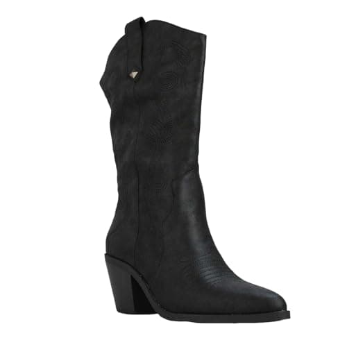 Image of Rocket Dog Womens Feria Western Boot, Black, 5 UK