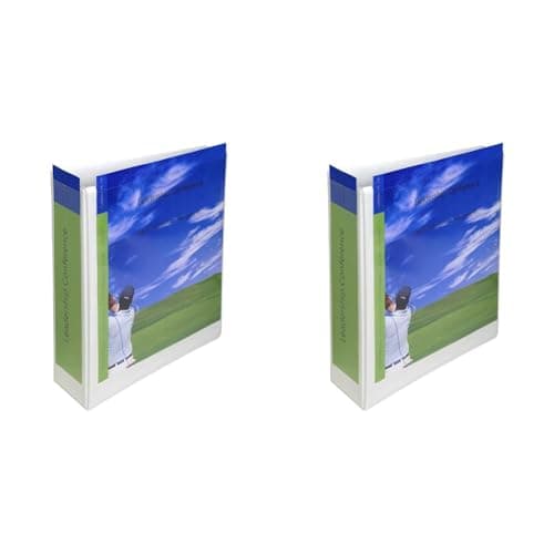Image of Exacompta - Ref 53945E - Kreacover Collection - Prem'Touch Lever Arch File - 320 x 300mm in Size, Suitable for A4+ Documents, Polypropylene, 2 Rings, 80mm Spine - White (Pack of 2)