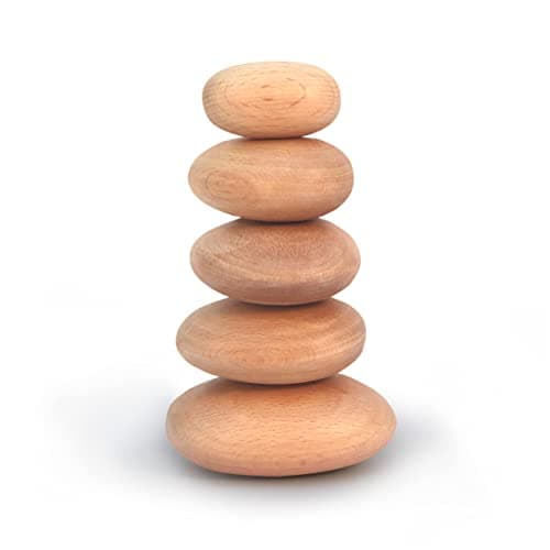 Image of Calm Club | Balance Wooden Stacking | Zen Stacking Stones | Meditation Gifts & Wellbeing Gifts for Women | Mindfulness Gift For Women | Wooden Games Self Care Gift | Stack & Balancing Games