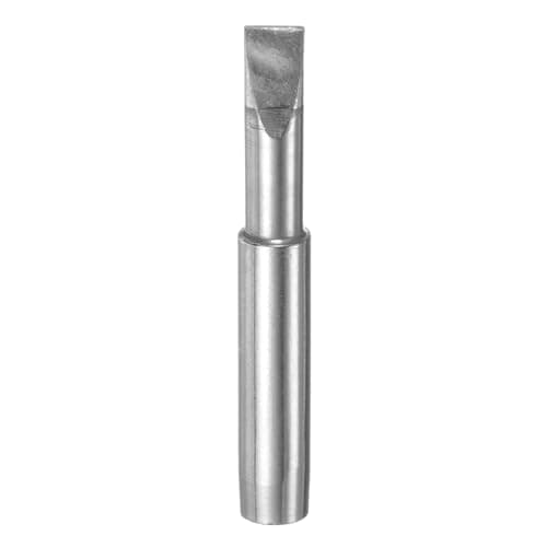 Image of sourcing map Soldering Iron Tips 900M-T-S3 Flat Edge 5.3mm Chisel Width Nickel-Plated Solder Welding Replacement Tip for Electrical Solder Station, Silver Tone