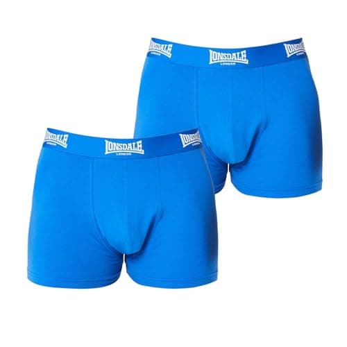Image of Lonsdale Mens 2 Pack Trunks Blue XL