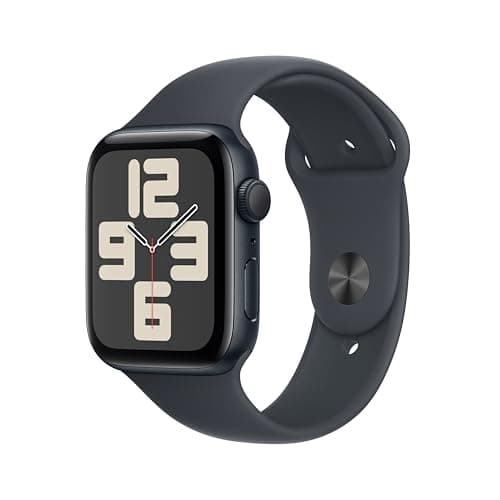 Image of Apple Watch SE (2nd Gen) GPS 40mm Smartwatch with Midnight Aluminium Case with Midnight Sport Band - M/L. Fitness and Sleep Trackers, Crash Detection, Heart Rate Monitor, Retina Display