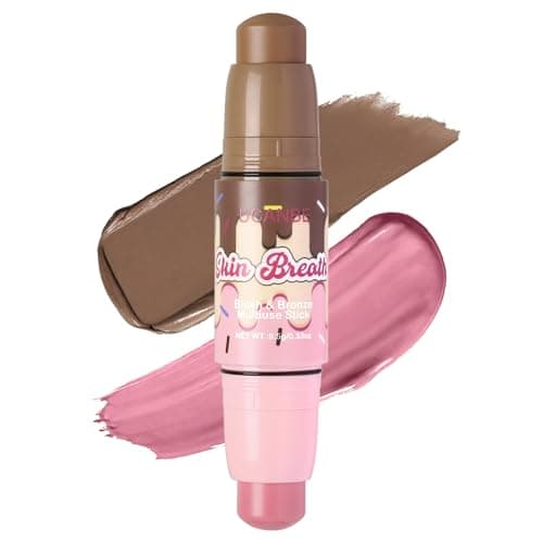Image of UCANBE Skin Breath Blush & Bronzer Multiuse Stick, 2-in-1 Creamy Face Cheeks Contour Makeup Stick for Natural Radiant Finish Look, Vegan & Cruelty-Free, Travel-Friendly (02 Pink Rose)