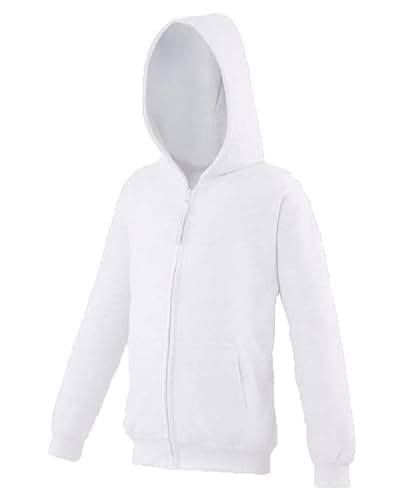 Image of COOZO Unisex Kids Zipped Hoodie - Arctic White - 7-8 Years