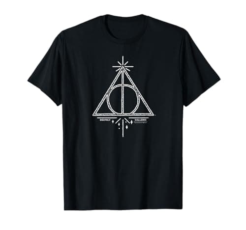 Image of Harry Potter Deathly Hallows Line Art T-Shirt