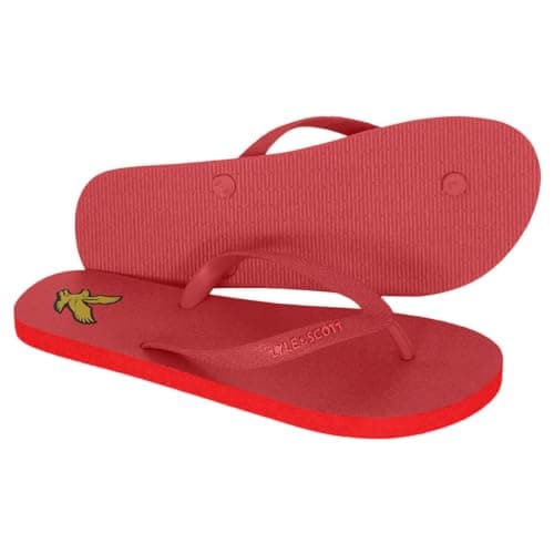 Image of Lyle & Scott Mens Eagle Logo Sandals - Electric Pink - UK 7