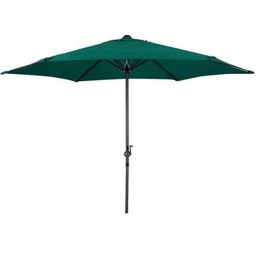 Image of Gardensity ® Garden Umbrella - Green, Modern, Large (2.7m), Steel Frame with Alloy Steel Shaft & Handle, Polyester Canopy, Rotational Tilt, Rust Resistant, Outdoor Use