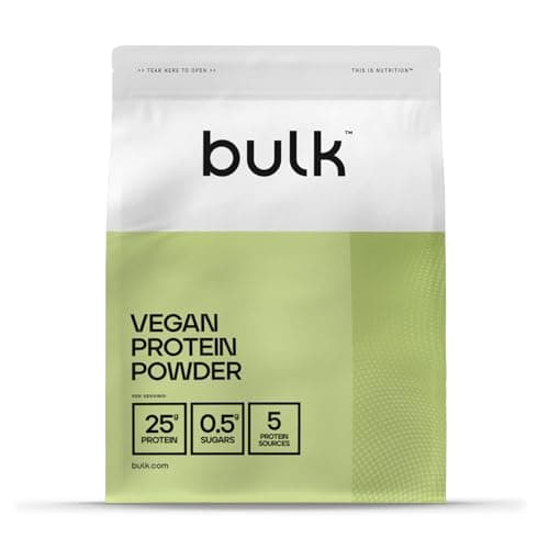 Image of Bulk Vegan Protein Powder, Plant Based Protein Shake, Vanilla, 1 kg, New & Improved Formula, 28 Servings, Packaging May Vary
