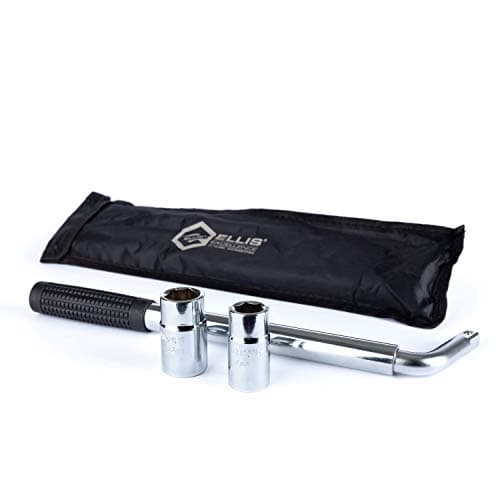 Image of Ellis Excellence Travel Emergency Breakdown Multifitment (17mm, 19mm, 21mm & 23mm) Extending Telescopic Wheel Brace Wrench Including Long Lasting Protective Case (Bag)