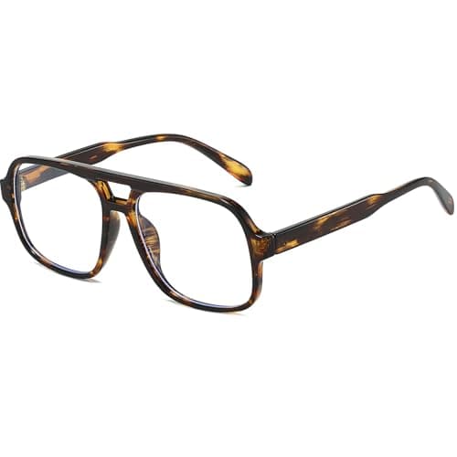 Image of YAMEIZE Square Blue Light Blocking Glasses for Women Men Retro 70s Oversized Bluelight Filter Blocking Glasses Computer Screen Anti Glare Eyewear